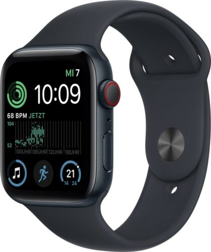 Apple Watch Series 4 (GPS + Cellular) Aluminium 44mm silber mit Sport Loop muschelgrau (MTVT2FD/A)