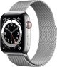 Apple Watch Series 6 (GPS + Cellular) 44mm Edelstahl silber mit Milanaise-Armband silber (M09E3FD)