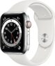 Apple Watch Series 6 (GPS + Cellular) 44mm Edelstahl silber mit Milanaise-Armband silber (M09E3FD)